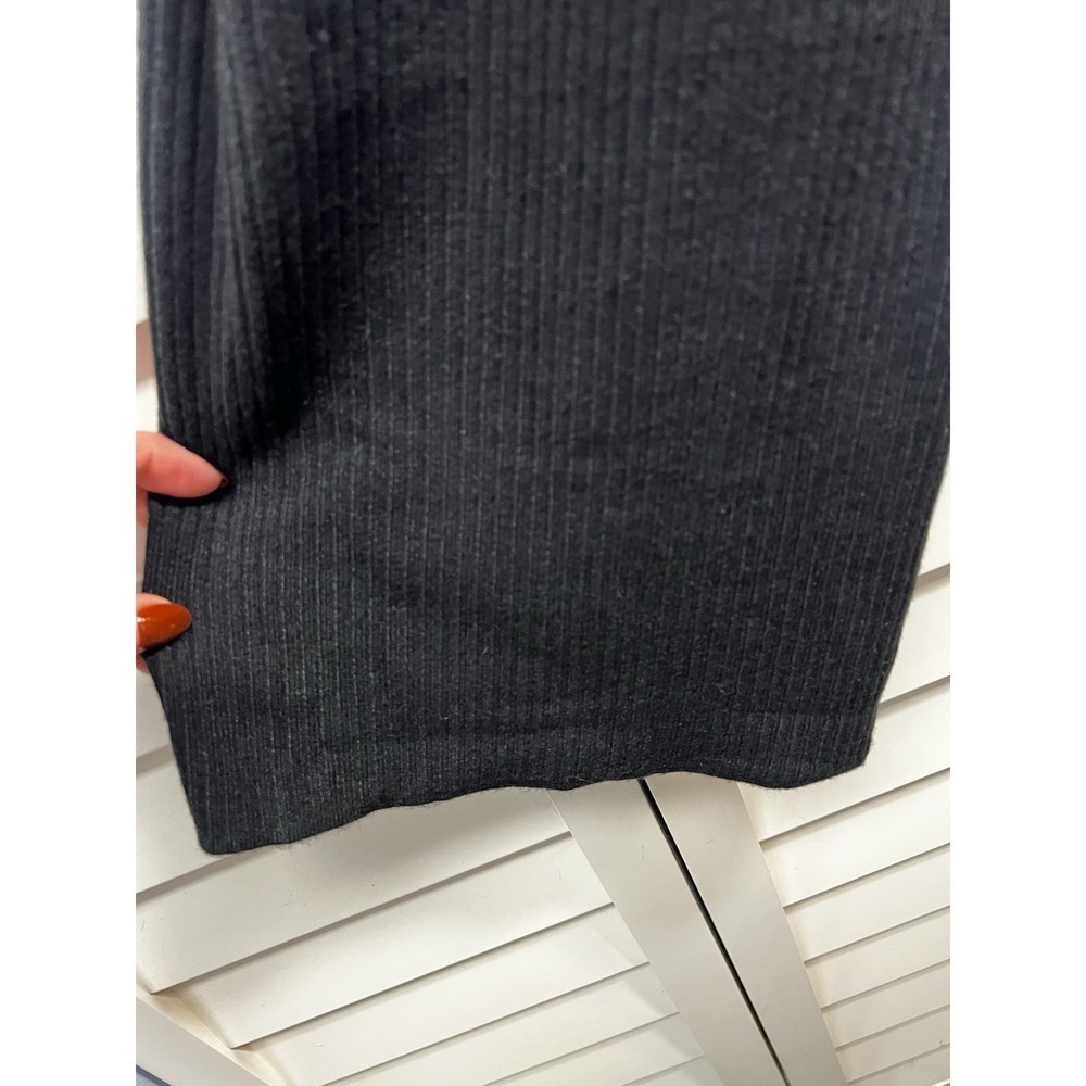 Spring + Mercer High Rise Ribbed Wide Leg Pull On Pants Women's Size Large Black - Picture 6 of 8